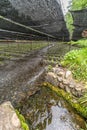 Water flowing on Wasabi plantation field at Daio Wasabi Farm Ã¥Â¤Â§Ã§Å½â¹Ã£âÂÃ£Ââ¢Ã£ÂÂ³Ã¨Â¾Â²Ã¥Â Â´ Royalty Free Stock Photo